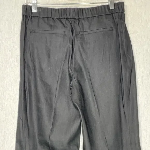 J. Jill Linen Stretch Pull-On Pants Size Small Black Old Money Office Business - Picture 6 of 12